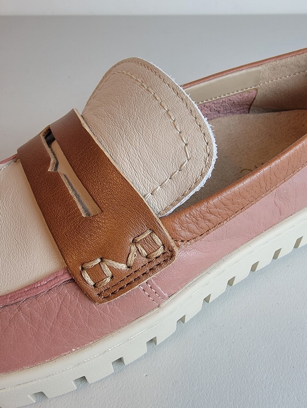 Vionic Uptown Penny Loafers Leather Slip On Shoe Comfort Rose/Pink Multi Sz 7.5 - Picture 2 of 10